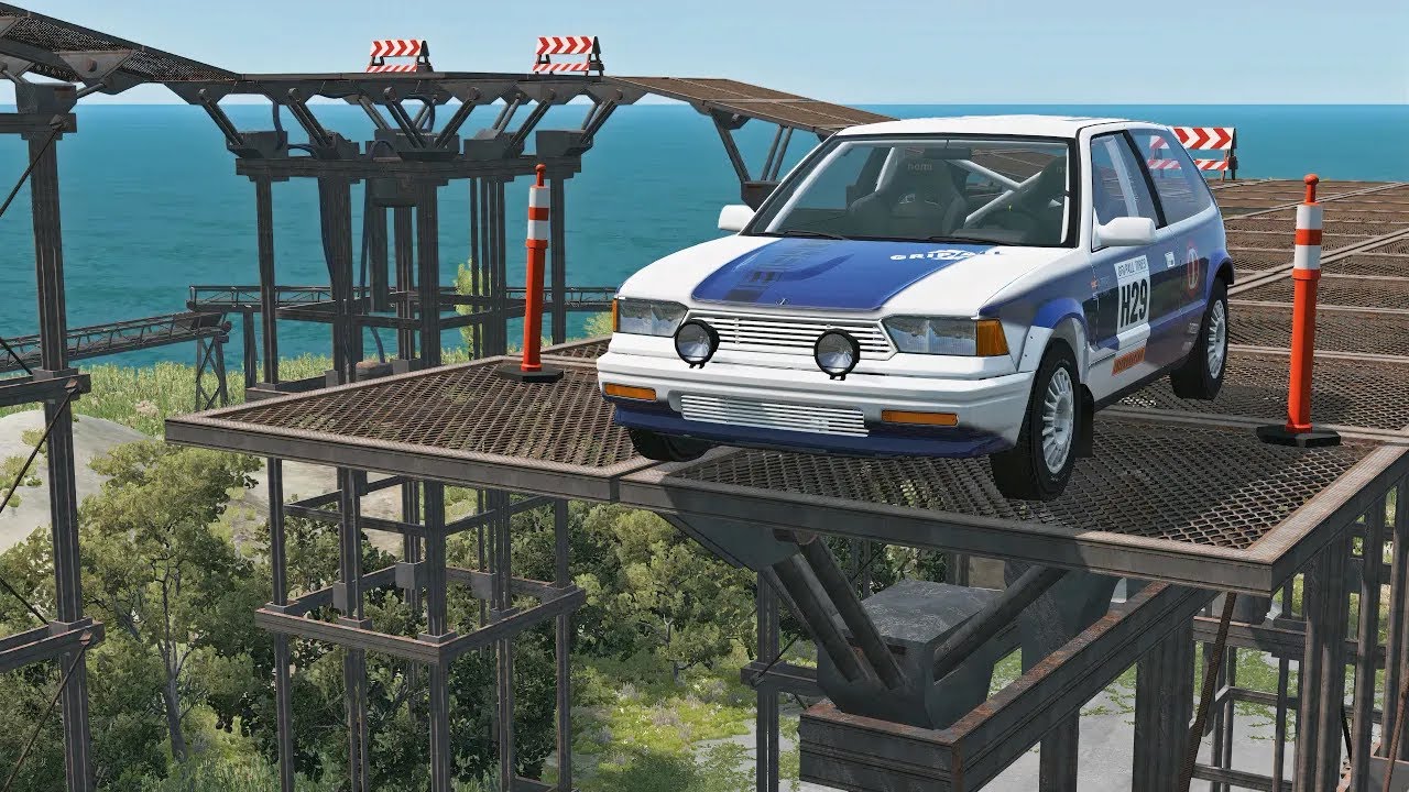 Cars vs Broken Bridge   BeamNG Drive #2 Bridge crashes