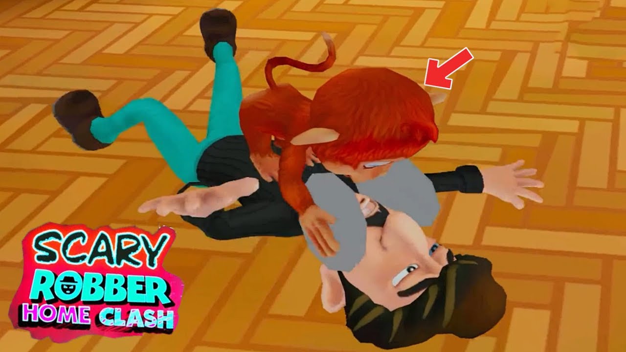HIRSIZ KARDEŞLER KÜÇÜK MAYMUNDAN DAYAK YEDİ - SCARY ROBBER HOME CLASH