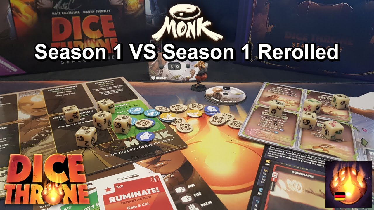 Dice Throne - Season 1 vs Season 1 Rerolled - 5/6 - Monk