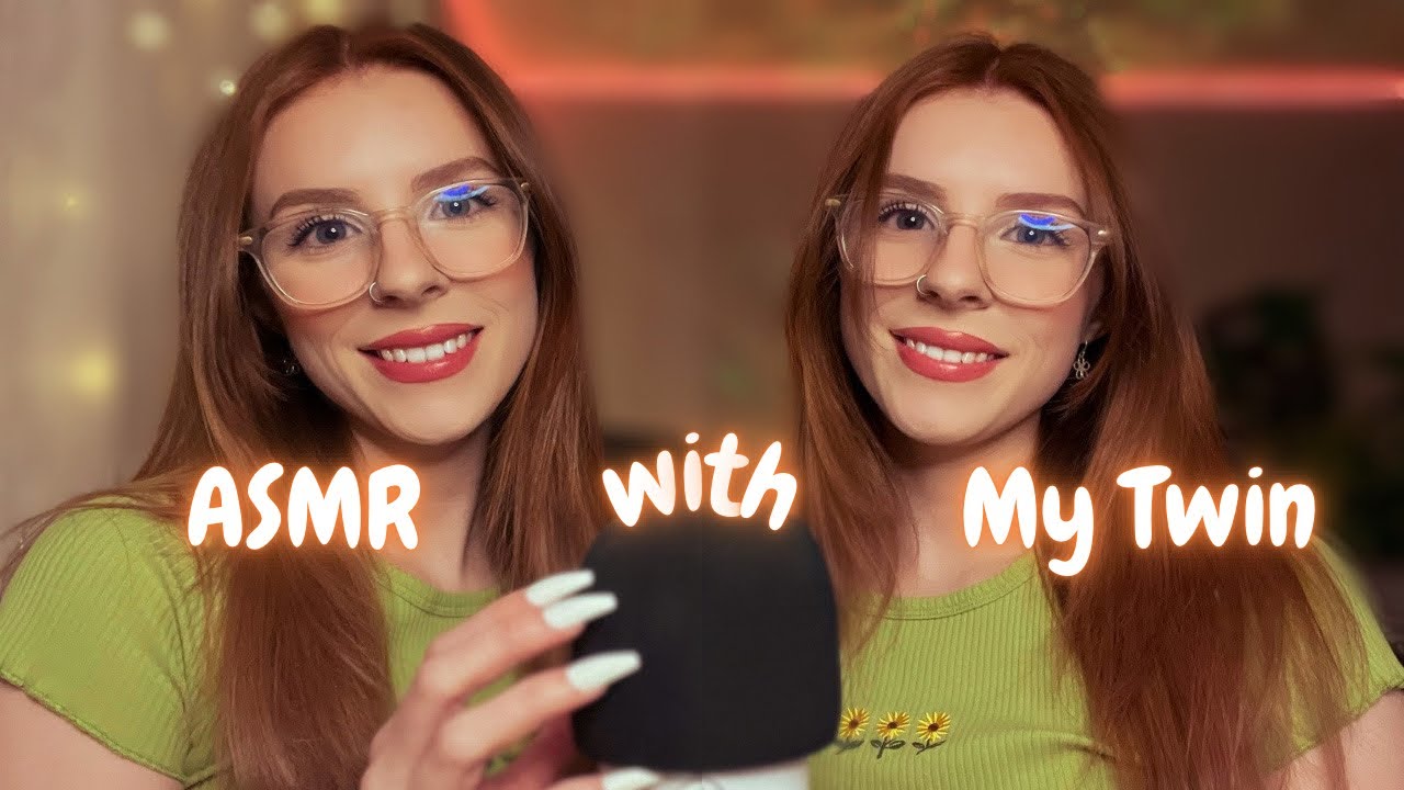 ASMR with my Twin | Layered Triggers (mouth sounds, mic triggers, tapping & scratching)