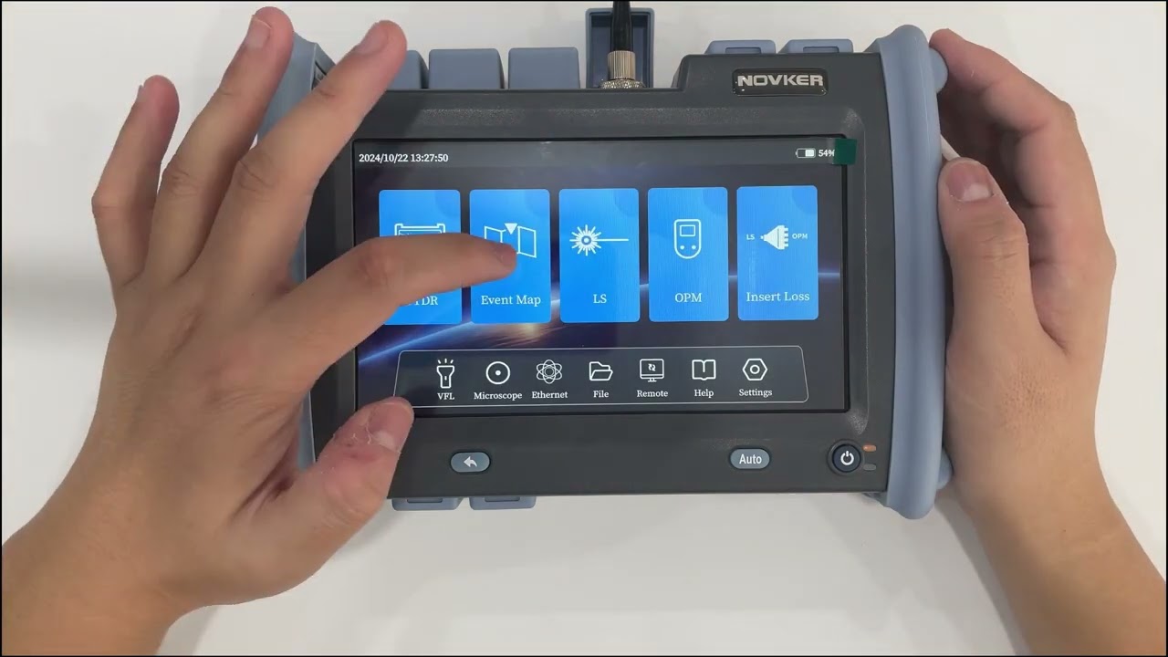 Novker OTDR-NK6800 operate video
