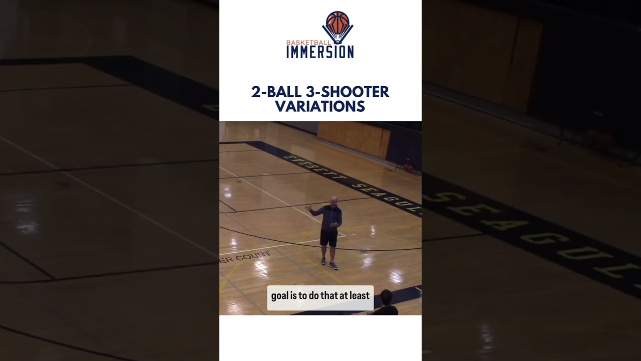 Two Balls, Three Shooters is an effective #basketball #basketballtraining shooting drill.