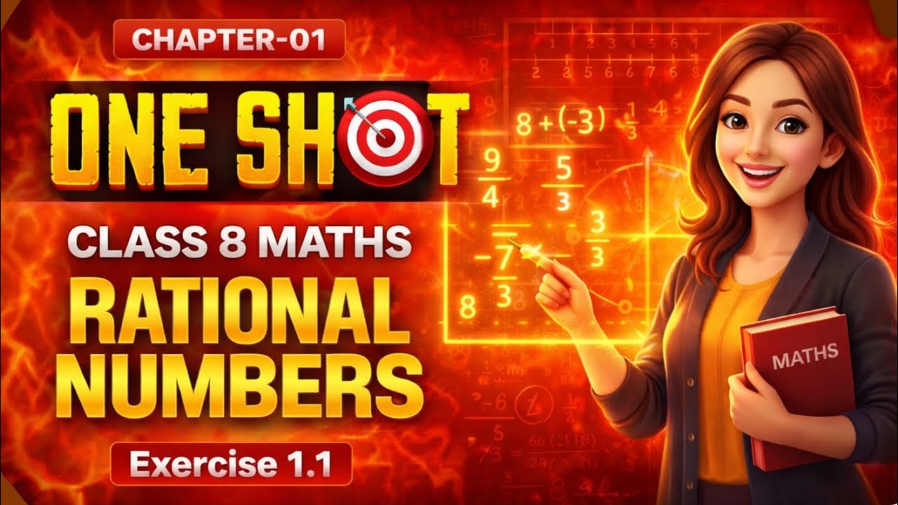 Class 8th | Maths | Chapter 01 Rational numbers | Ex-1.1 | ONE SHOT video | NCERT Solution