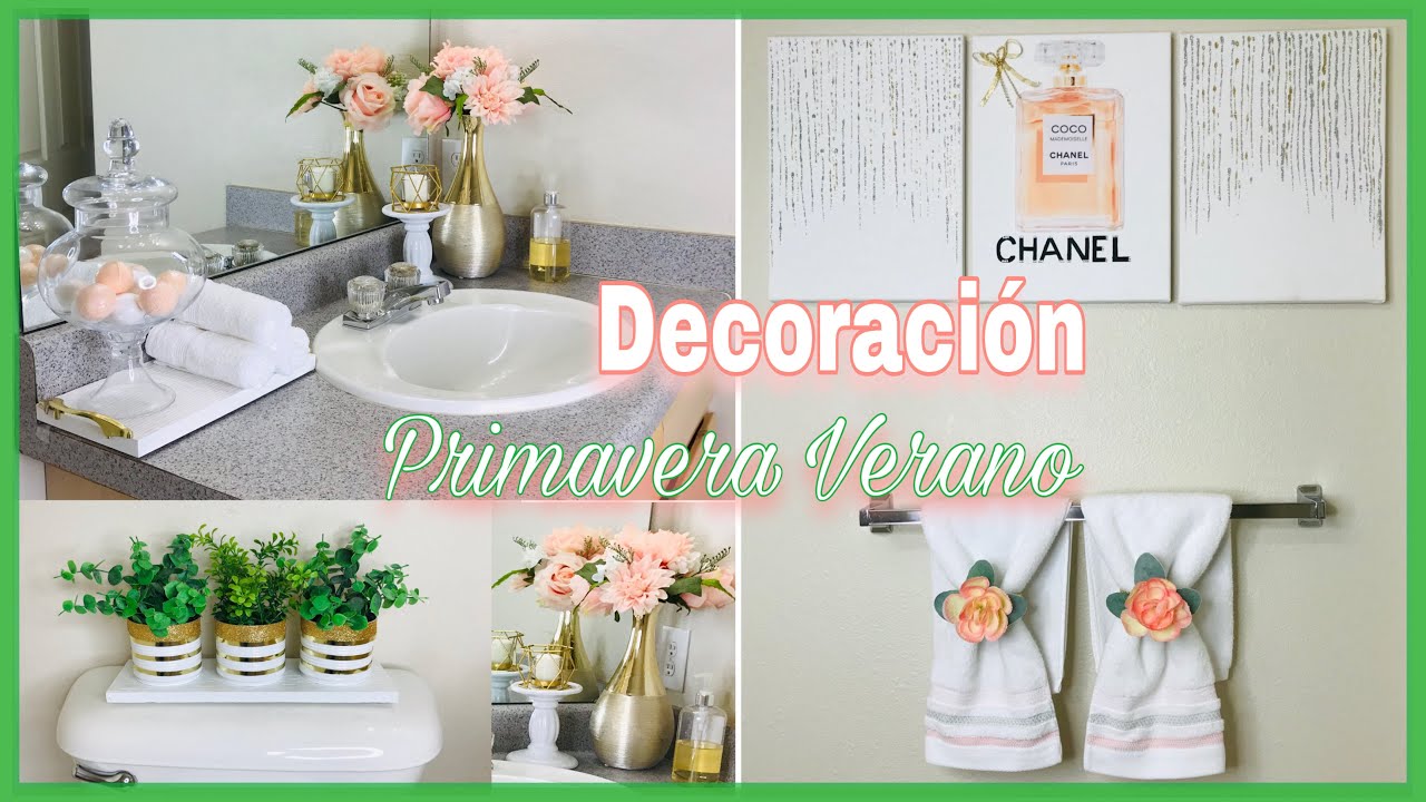 IDEAS-COMO DECORAR TU BAÑO EN PRIMAVERA VERANO 2020 SIN GASTAR DINERO💵 /EN COLOR SALMÓN O CORAl ❤️