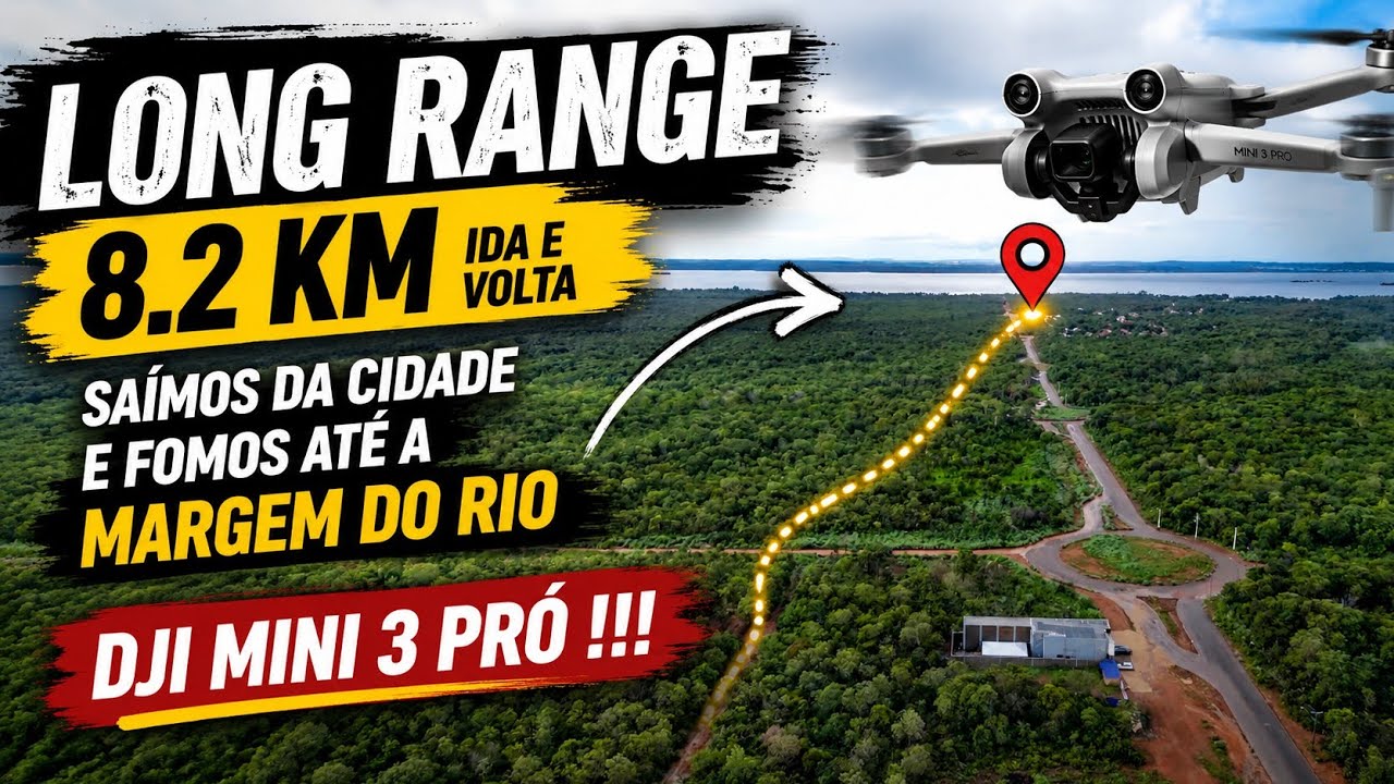 long rang mini 3 pró, 8,2 km ida e volta.