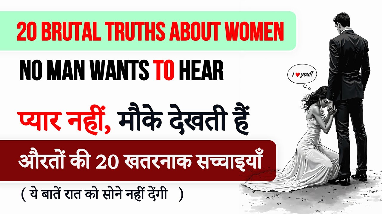 प्यार नहीं, मौके देखती हैं – औरतों की 20 खतरनाक सच्चाइयाँ  (Brutal Psychology) | Every Man Must Know