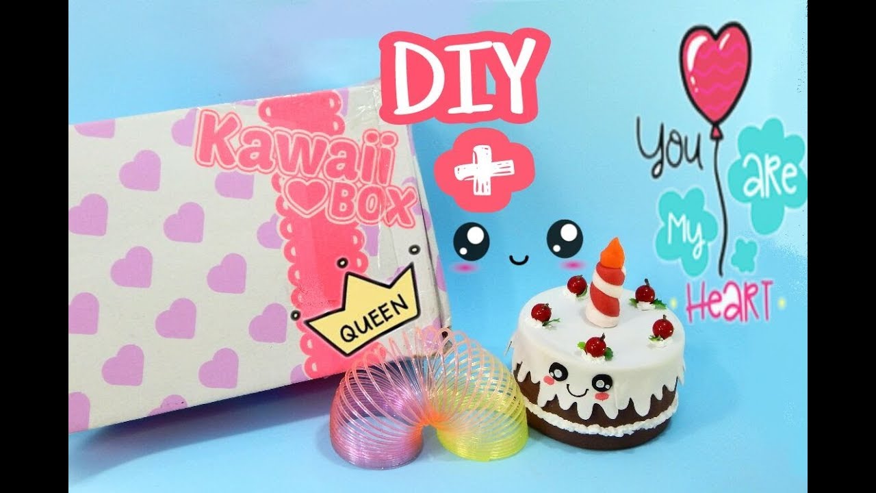 DIY kawaii com material reciclado  - BOLO CENOGRÁFICO +  Recebidos Kawaii KAWAIIBOX