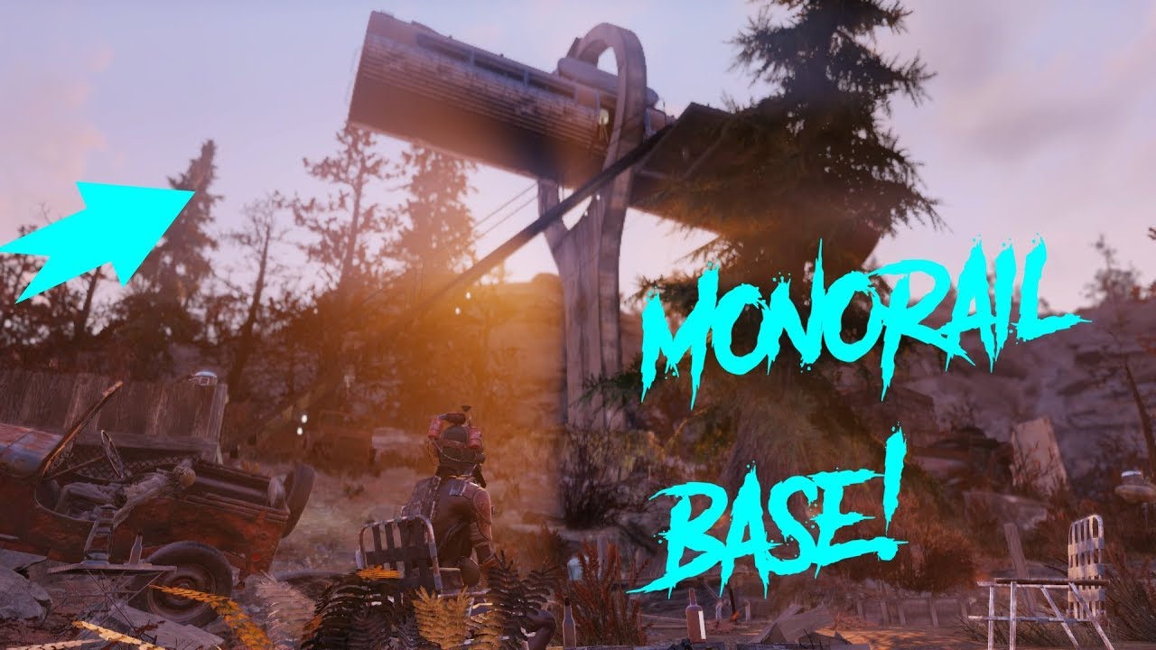 Fallout 76 Scenic Monorail CAMP! 
