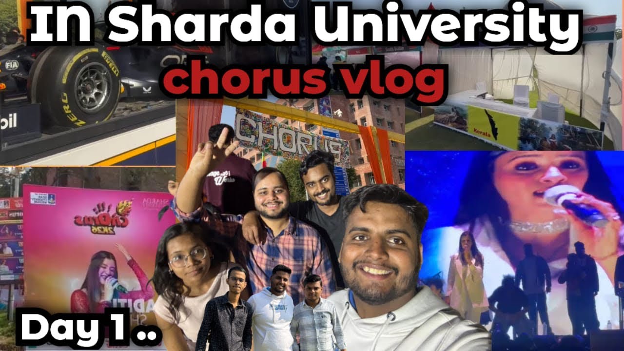 Sharda University CHORUS Fest Day 1 Vlog 🎤🔥 | Crazy Crowd & Live Performances
