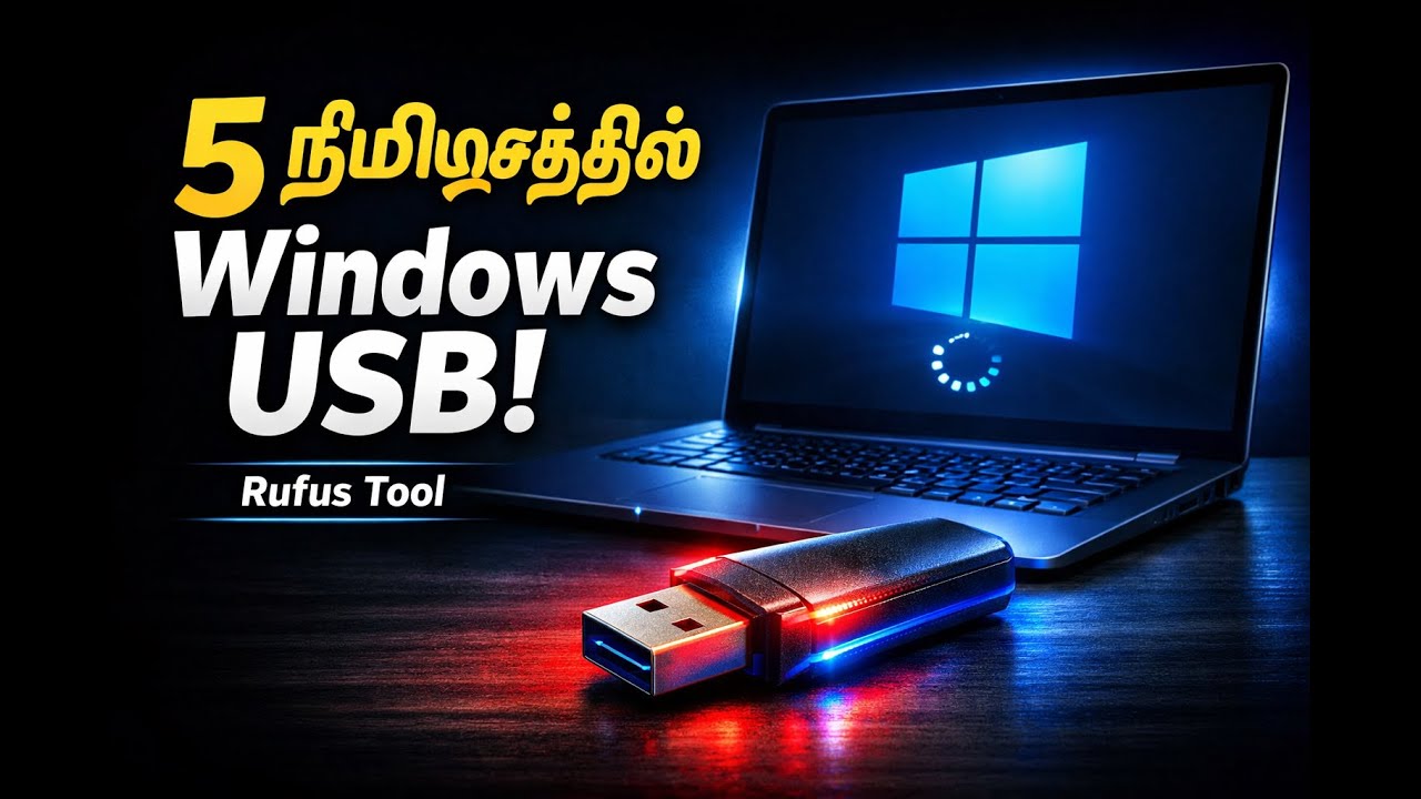 5 நிமிஷத்தில் Windows Bootable USB! 💻 Rufus Tutorial (Step-by-Step Tamil)  #bootableusb