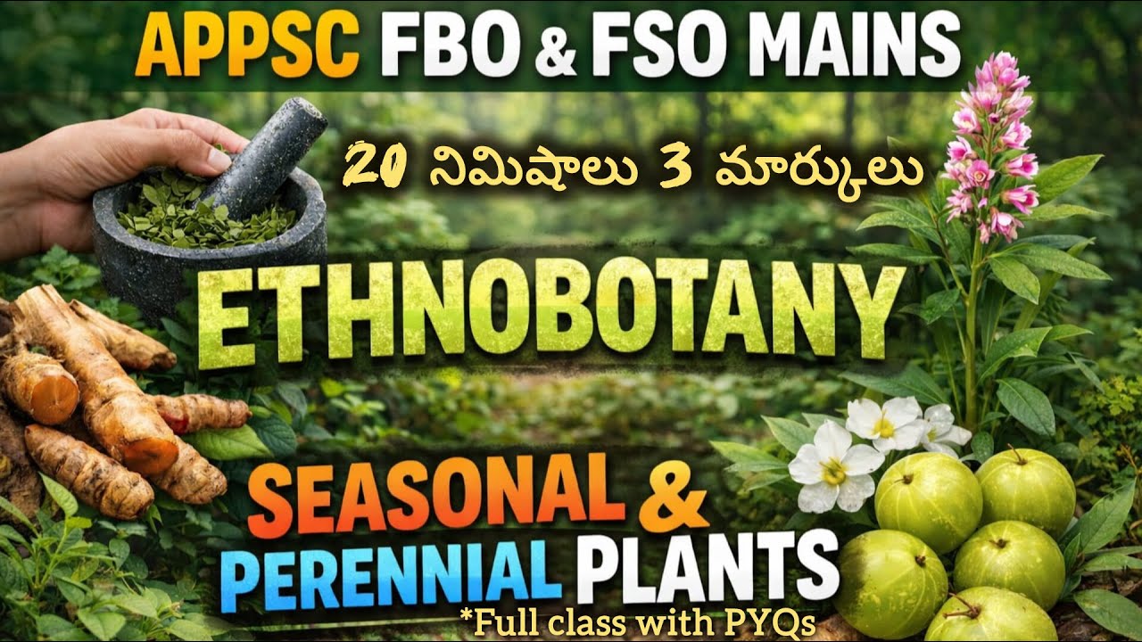 APPSC FBO/FSO Ethnobotany  Most Expected Questions 2026
