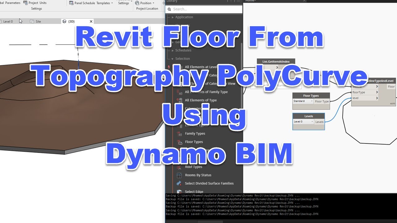 Revit Floor из топографии с использованием Dynamo BIM