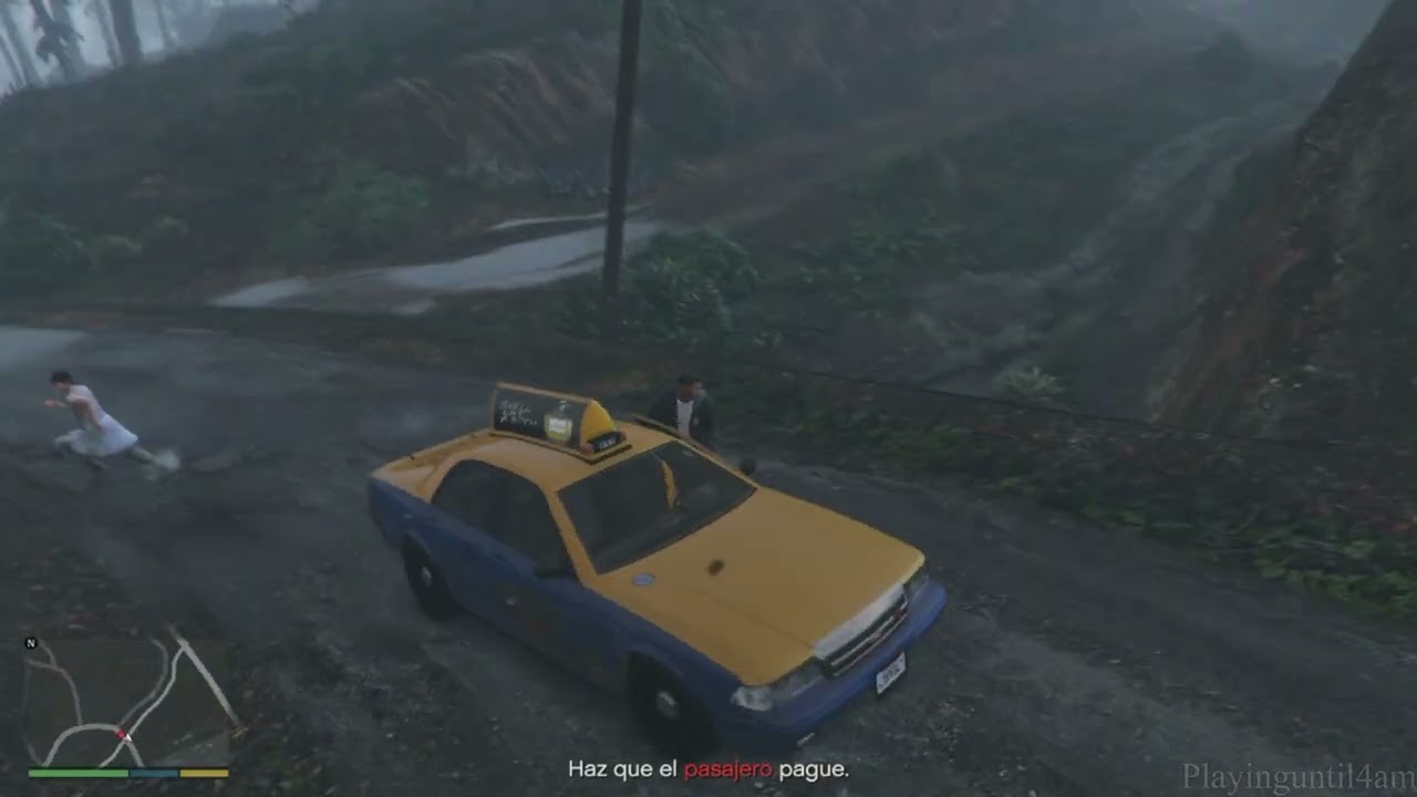Trabajando como Taxista en GTA V 60# [PS4].