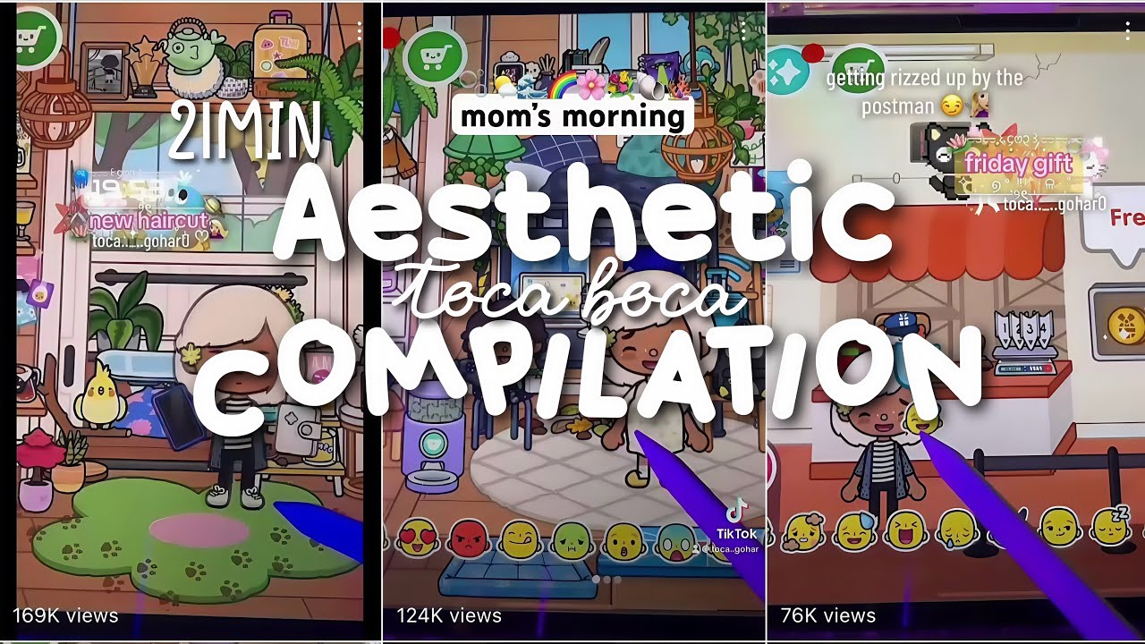 Toca boca aesthetic compilation 🎀∘˚💗❦☁️ #kidsgames #tocaboca #aesthetic #aestheticcompilations