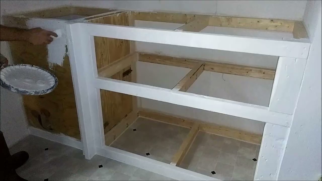 (Kitchen Remodel Series) Painting Cabinet And Installing Shelves 1
