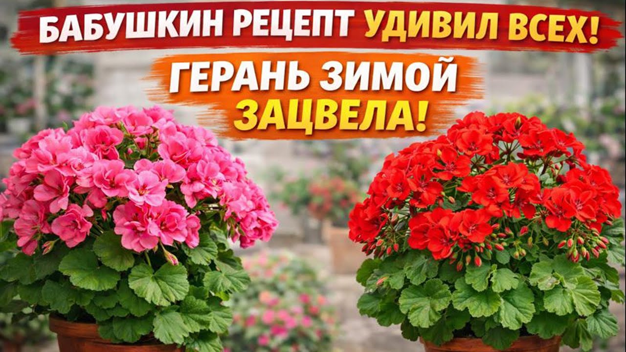 Герань зимой зацвела пышной шапкой! Бабушкина подкормка под любые цветы удивила всех