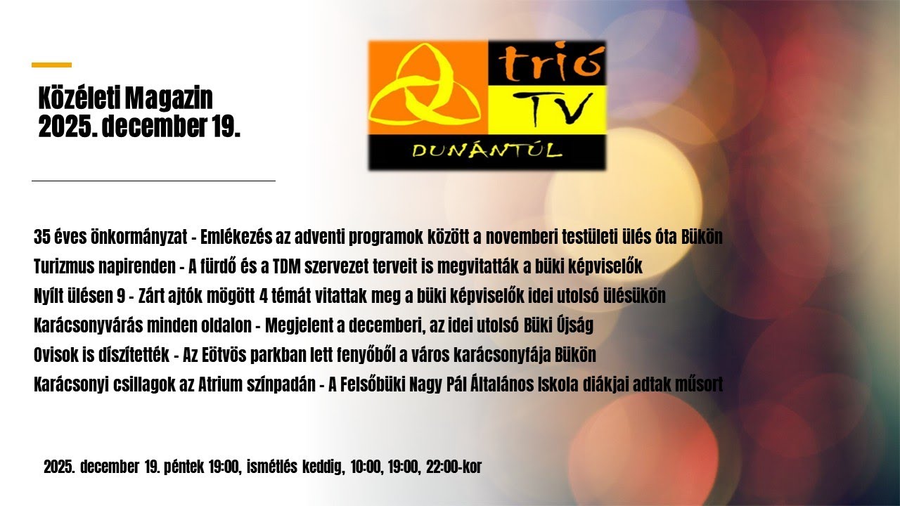 Közéleti Magazin 2025. december 19.