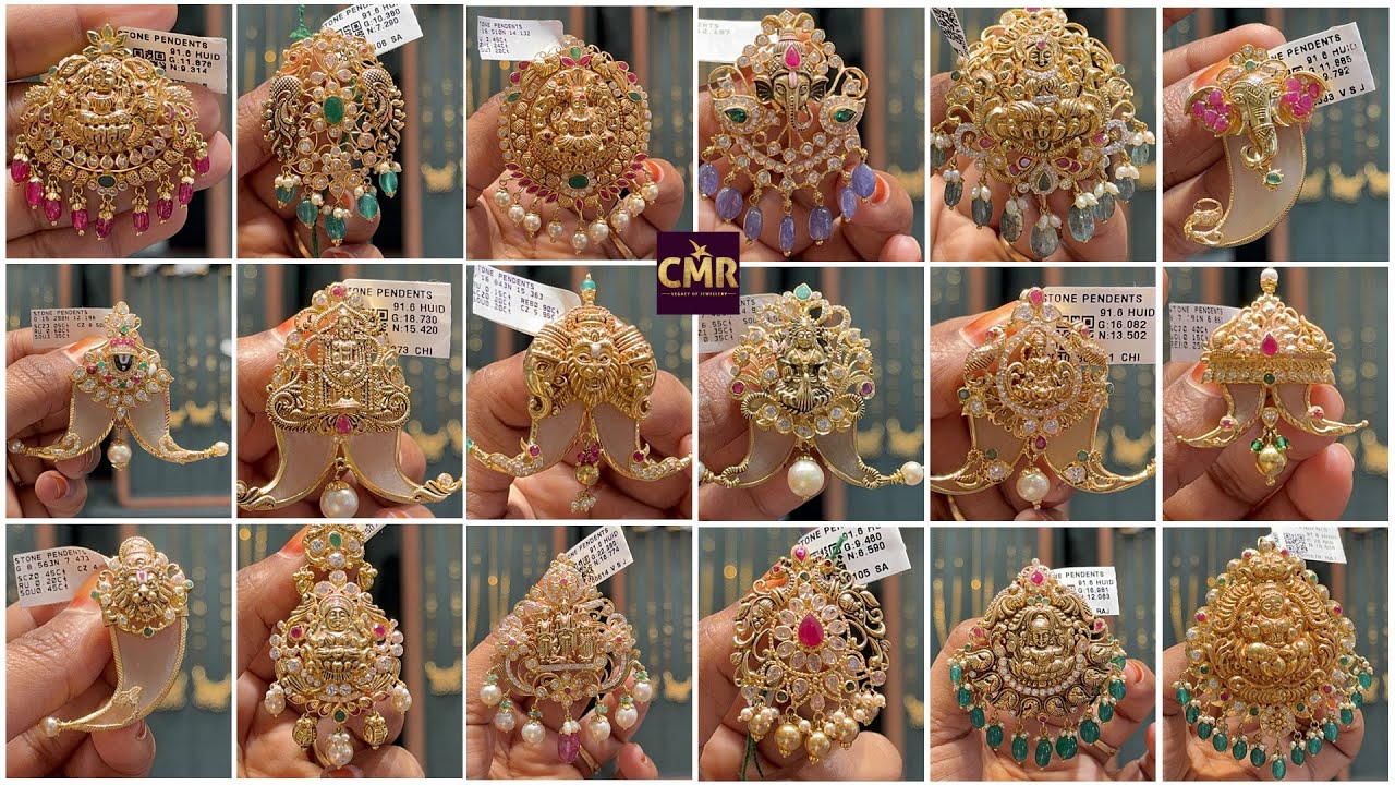 Cmr jewellers exclusive pendents collection/Latest gold lockets/Lakshmidevi pendents/Gold 