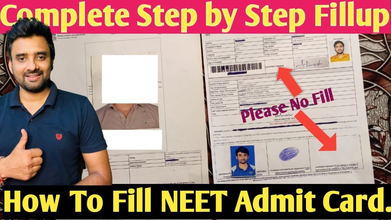 How To Fill NEET 2023 Admit card||NEET Admit card Kaise Bhare||👍👍