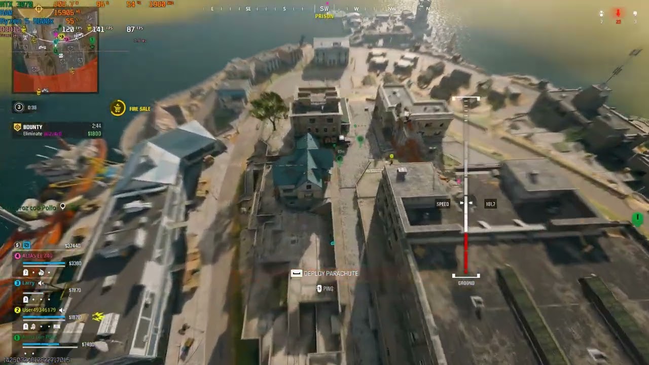 Ryzen 5 9600x + RTX 3070 - Rebirth Island 1440p - Warzone