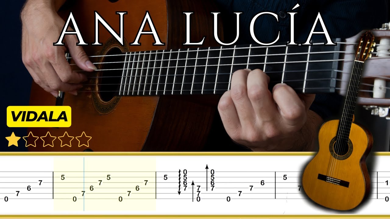 ANA LUCÍA (Vidala) 🎸Jorge Cardoso  || Tutorial para Guitarra Clásica + TABS