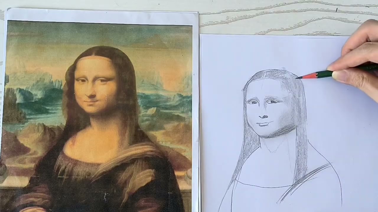 DRAW MONALISA DAY 58 #justdoit 