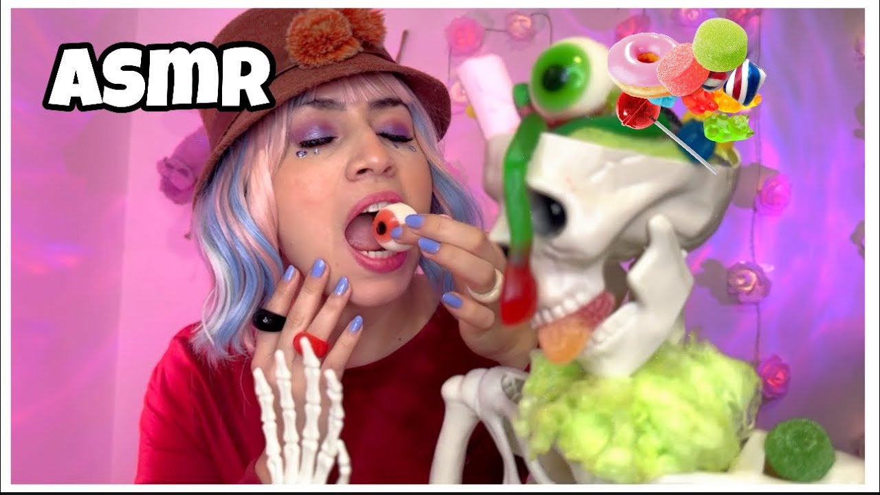 Asmr - Comendo os doces da Caveira