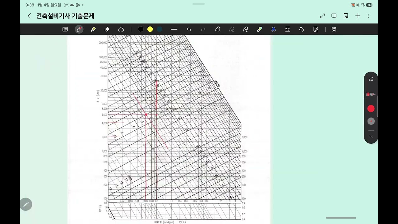 건축설비기사 2025년 실기 2회 기출문제 2번