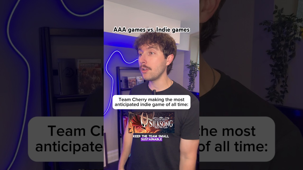 AAA games vs. Hollow Knight: Silksong&hellip; 👀 #gamingshorts #gaming #indiegames #gamingmemes