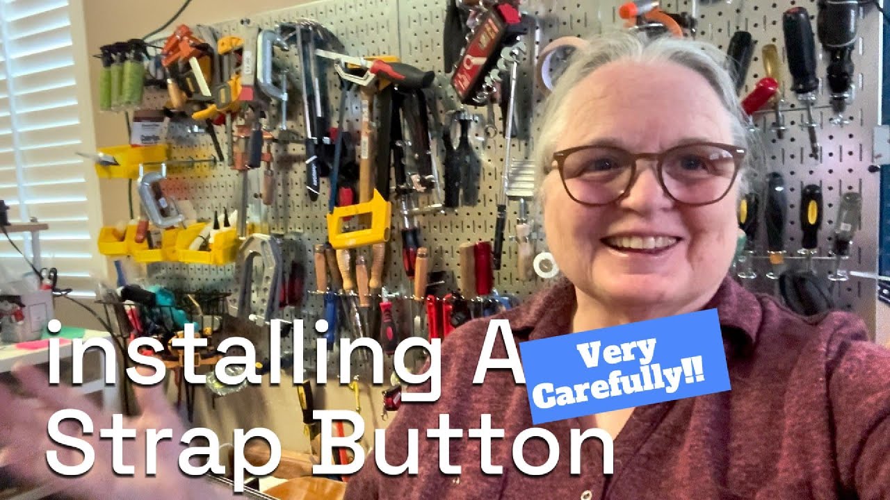 How To Install Strap Button ** Step By Step Approach  (Vintage Aria D50 GUITAR)  #luthier  #guitar