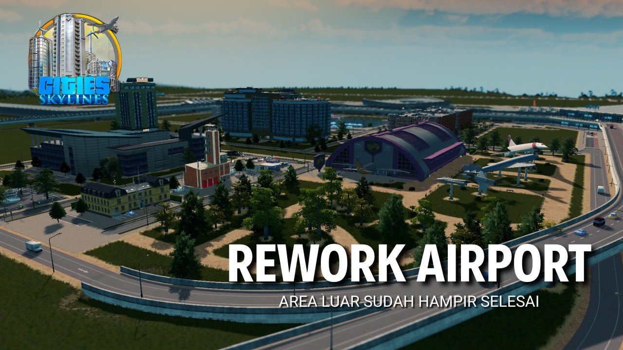 LIVE 🔴Publik area dan Cargo airport | Season 3 Ep 18 #citiesskylinesindonesia