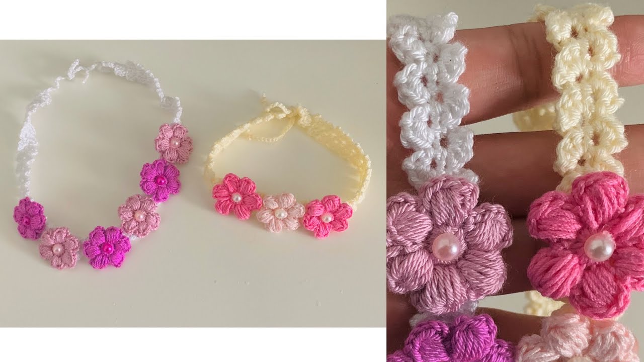 Diadema o vincha para bebe Tejida a Crochet