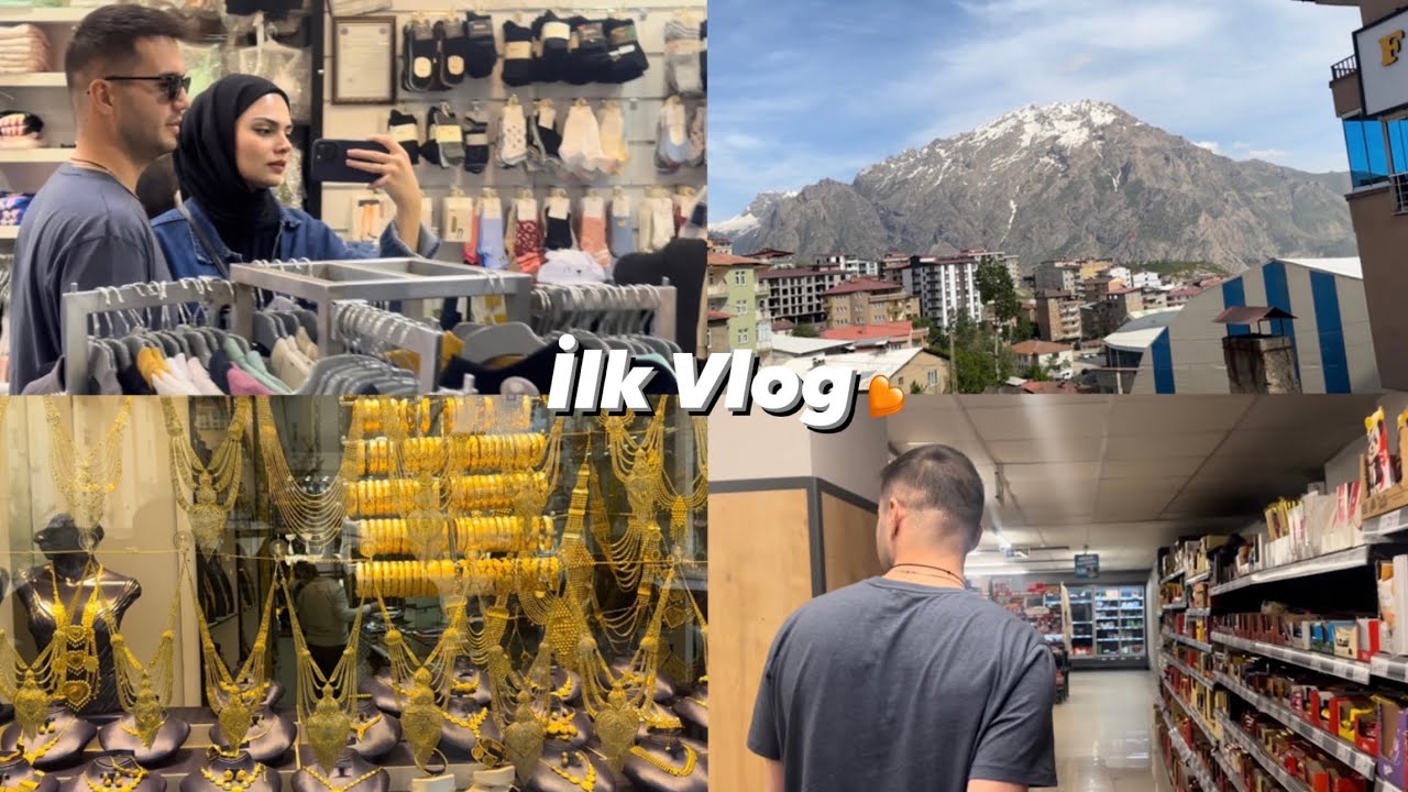 İlk günlük vlogumuz 🫶🏻 bizimle bir alışveriş günü 🛍️🛒 minik bir Hakkâri gezisi 🗻🧡