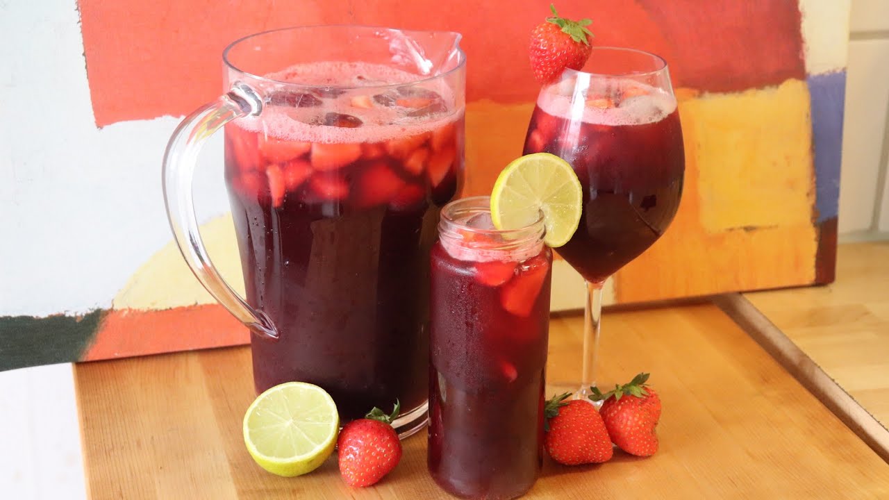 AGUA FRESCA DE JAMAICA Y FRESAS 🍓