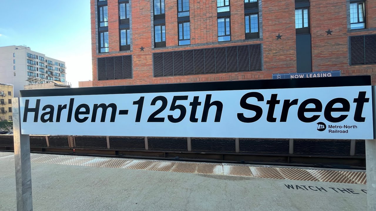 MTA Metro North Railroad: New Haven, Hudson, and Harlem line trains at Harlem-125th Street