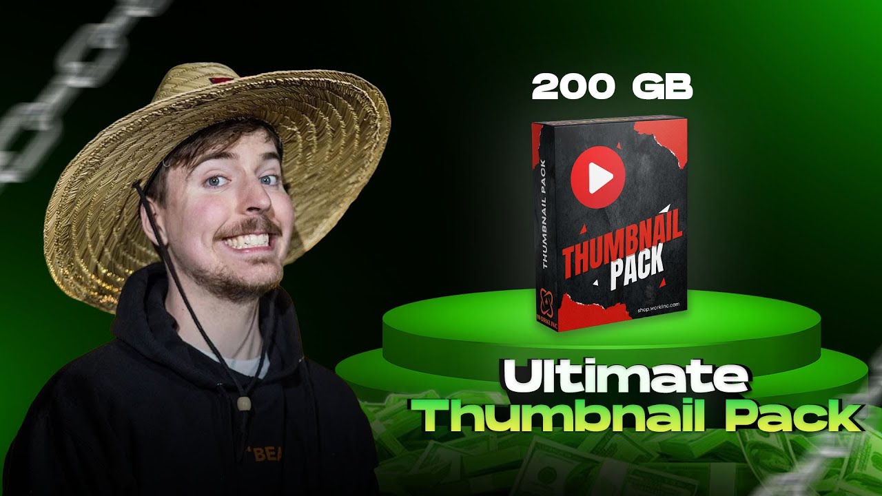 200GB Ultimate Thumbnail Editing Pack 2026🔥 | Free Premium Assets for YouTube Creators