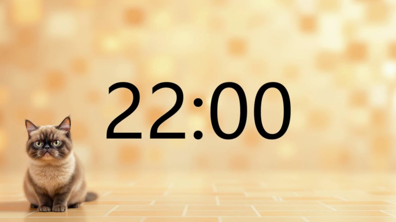 22 Minute Timer (SLEEPY CAT MUSIC + w/o Sound Notification At Zero)