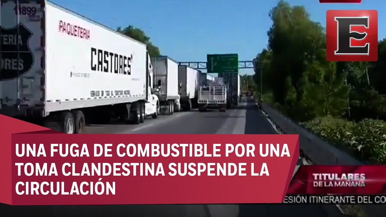 Tránsito detenido en la México-Querétaro por fuga de gas