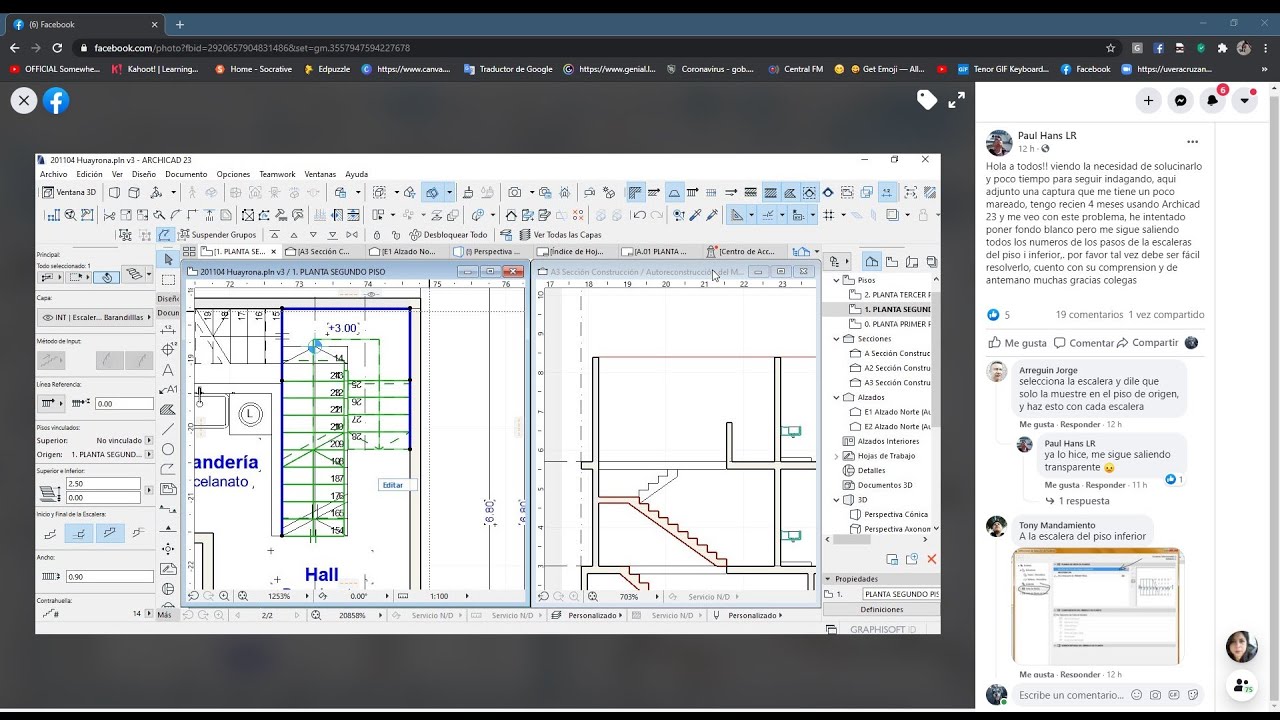 #ARCHICAD CONFIGURACION DE VISUALIZACIÓN DE ESCALERAS  🚑 -VIDEO RESPUESTA-