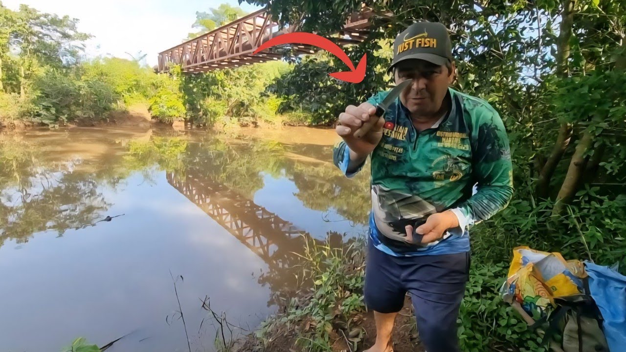 GANHEI UMA FACA MATADEIRA PRA USAR NO MEIA PONTE! PESCARIA