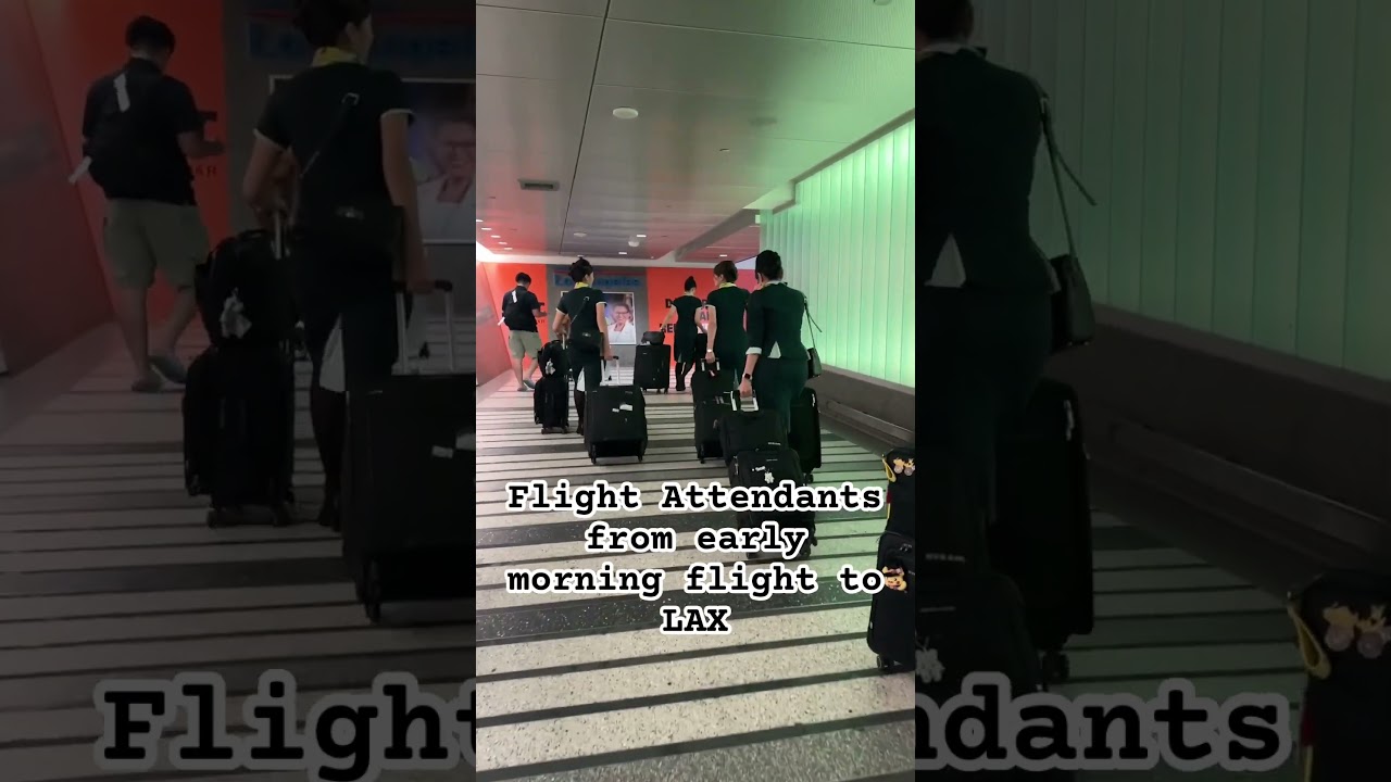 Eva Air Flight Attendants on an evening flight from Taipei to Los Angeles!