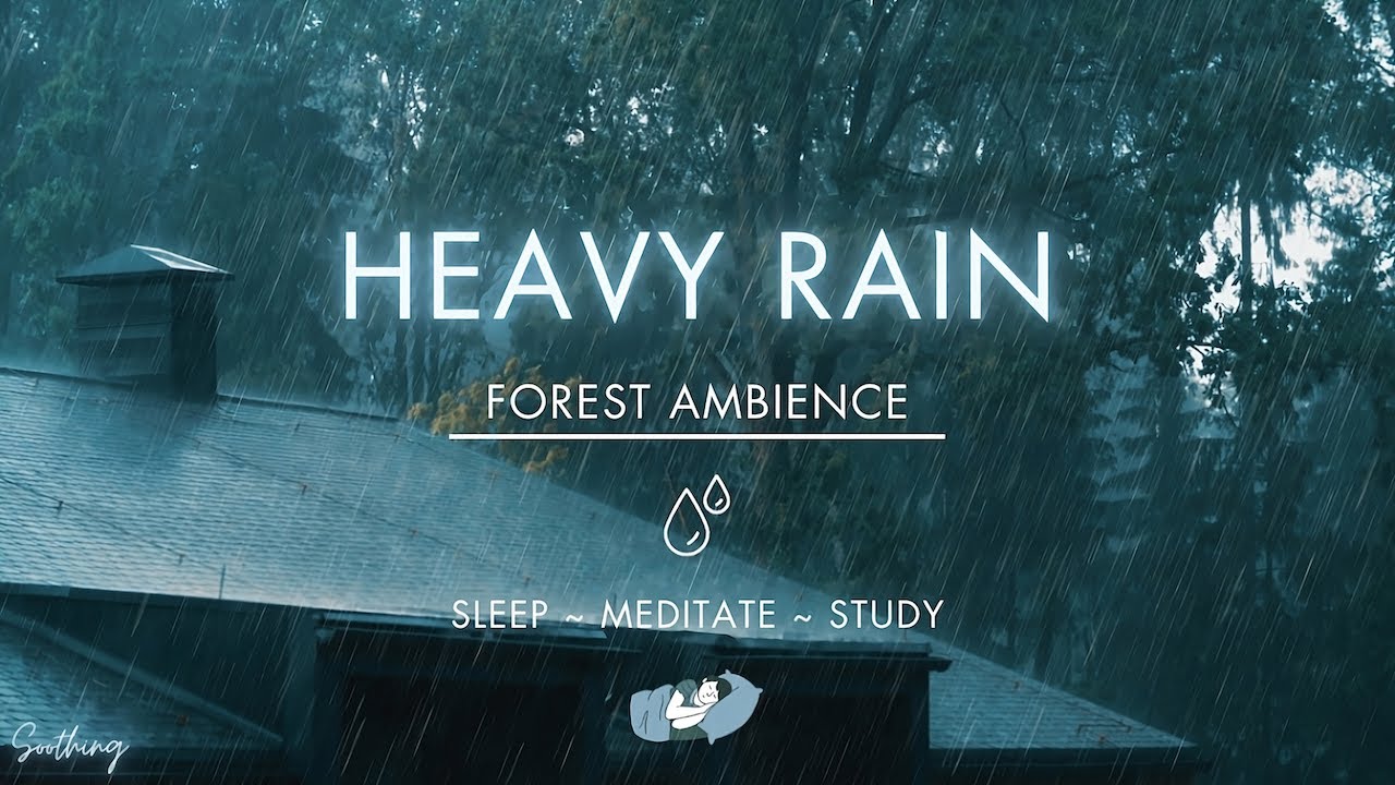 Heavy Rain On Metal Roof | NO MIDROLL ADS | Soothing Rain Sounds For Sleeping