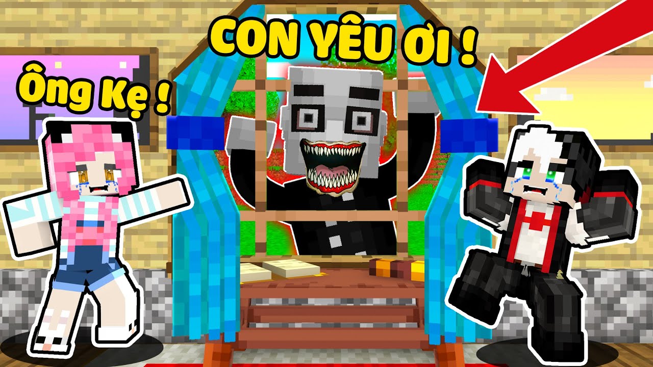 MỀU THỬ THÁCH 24 GIỜ TRỐN KHỎI ÔNG KẸ BÊN CỬA SỔ TRONG MINECRAFT*REDHOOD BỊ ÔNG GIÀ QUÁI DỊ BẮT CÓC