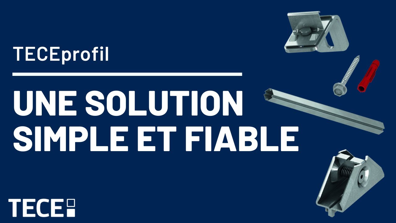 Montage d'un bâti-support avec seulement trois éléments TECEprofil