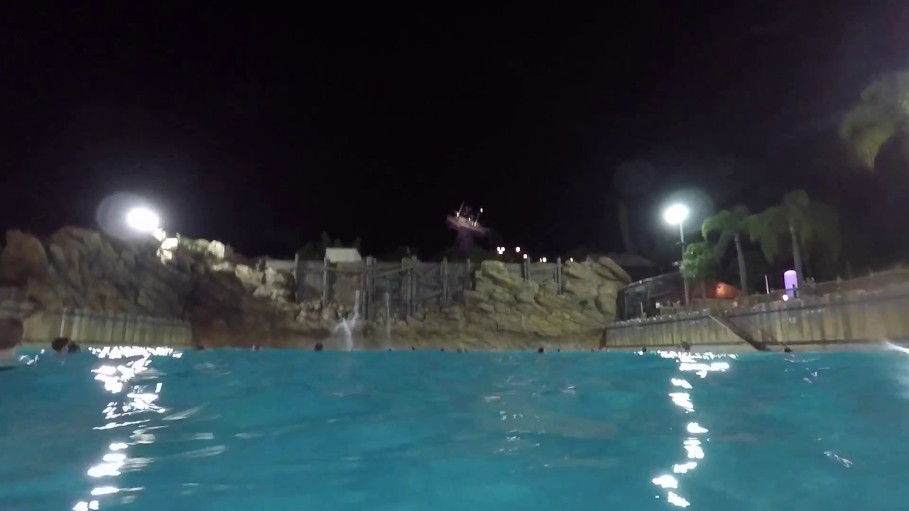Typhoon Lagoon Water Park Wave Pool at Night - Walt Disney World
