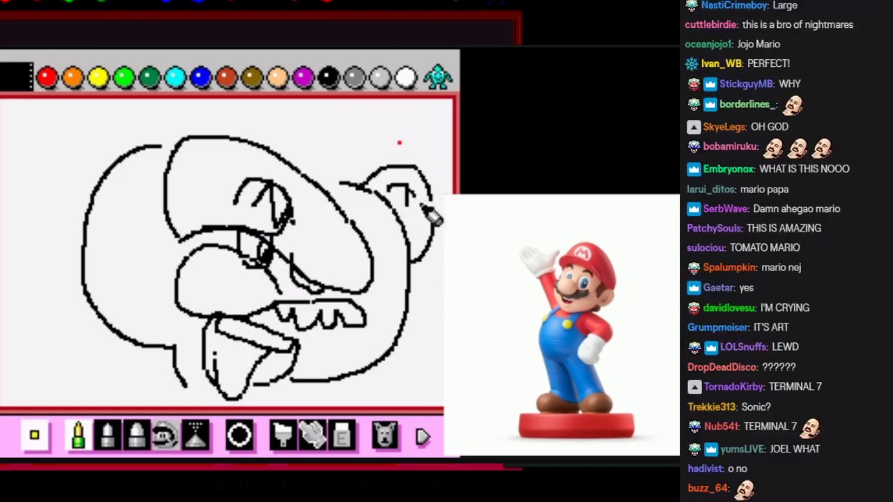 Vargskelethor - Blind Mario Paint - With Chat!