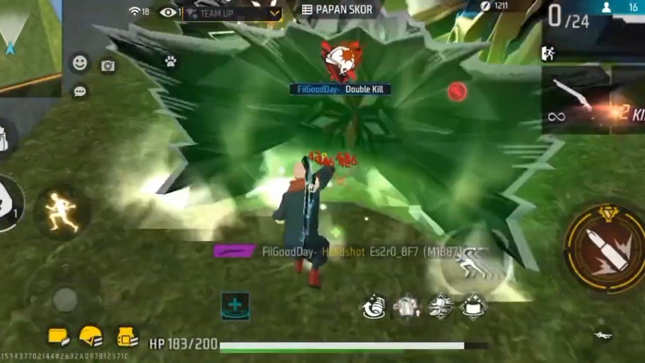 MAIN SENJATA M1887 PAKE SET YUJI ITADORI DI MODE TRAINING DAPAT KILL 14.||GARENA FREE FIRE INDONESIA