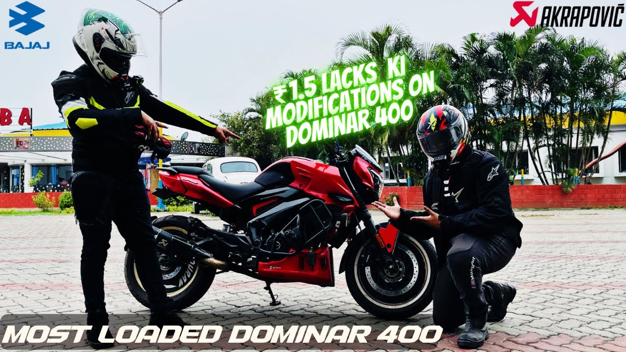 ₹ 1.5 Lacks Modifications on Dominar 400 🤯 | Bajaj Dominar 400 with Akrapovic Full System Sound 💥