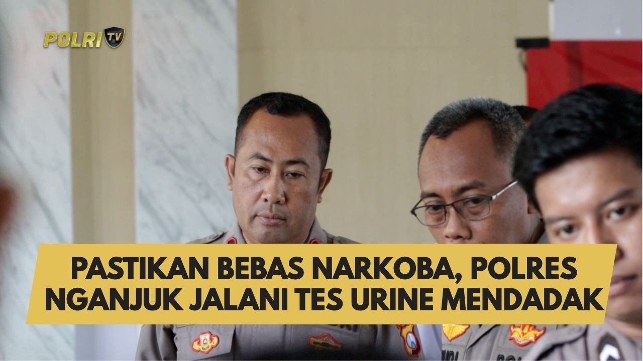 PASTIKAN BEBAS NARKOBA, POLRES NGANJUK JALANI TES URINE MENDADAK