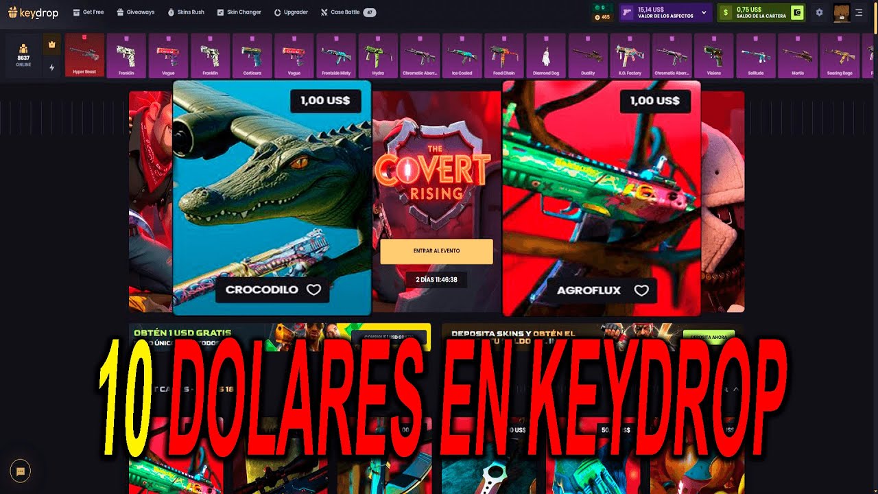 10 Dólares en Keydrop, Vale la pena las cajas en modo préstamo?
